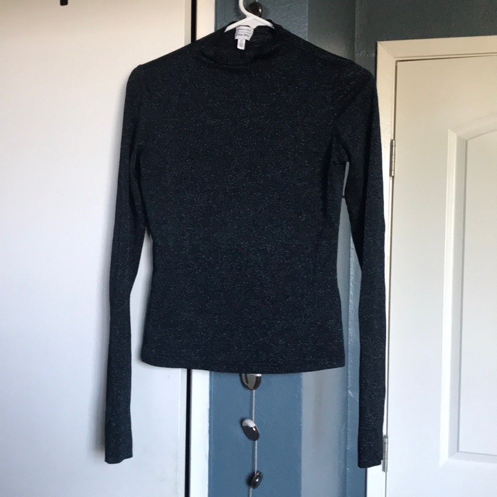 Sparkle mock neck shirt